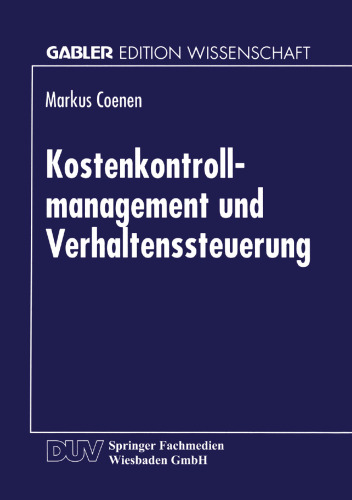 Kostenkontrollmanagement und Verhaltenssteuerung