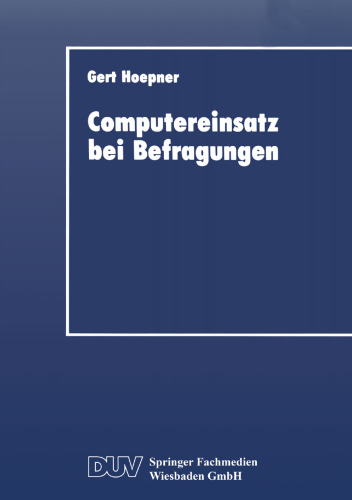 Computereinsatz bei Befragungen