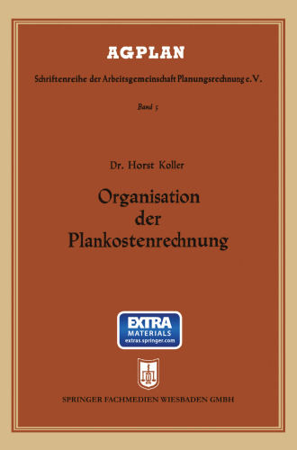 Organisation der Plankostenrechnung