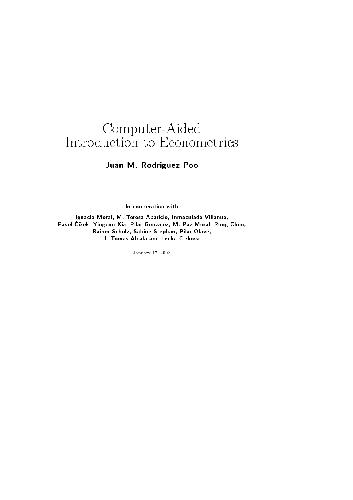 Computer-Aided Introduction to Econometrics 