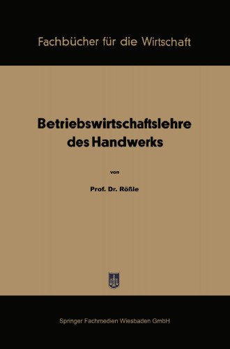 Betriebswirtschaftslehre des Handwerks