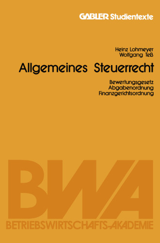 Allgemeines Steuerrecht