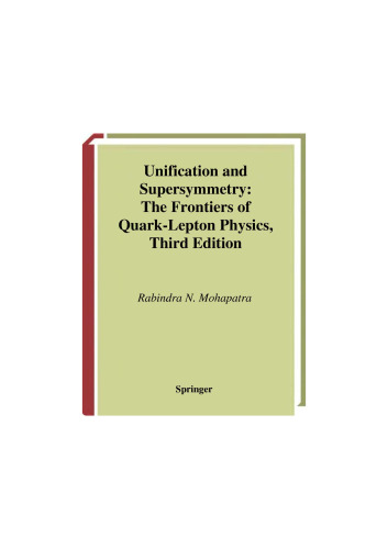 Unification and Supersymmetry The Frontiers of Quark Lepton Physics