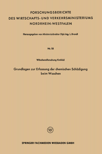 Grundlagen zur Erfassung der chemischen Schädigung beim Waschen