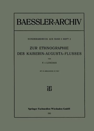 Zur Ethnographie des Kaiserin-Augusta-Flusses