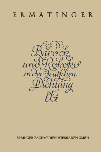 Barock und Rokoko in der deutschen Dichtung
