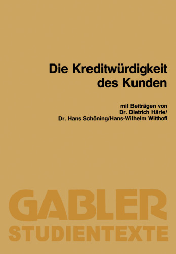 Die Kreditwürdigkeit des Kunden