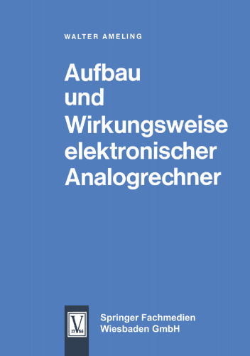 Aufbau und Wirkungsweise elektronischer Analogrechner