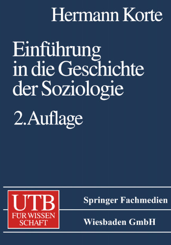Einführung in die Geschichte der Soziologie