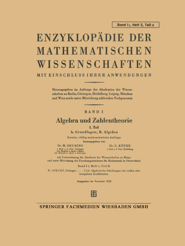 Algebra und Zahlentheorie