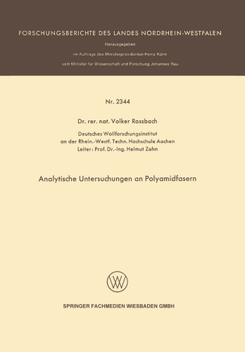 Analytische Untersuchungen an Polyamidfasern