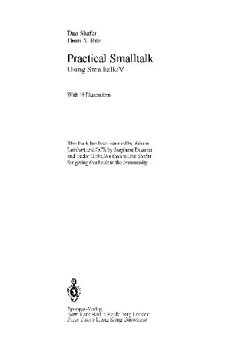 PracticalSmalltalk Using Smalltalk V Shafer Ritz