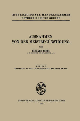 Ausnahmen von der Meistbegünstigung