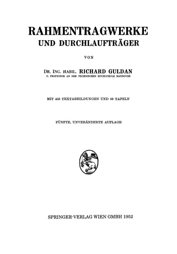 Rahmentragwerke und Durchlaufträger