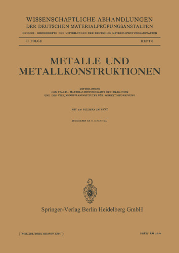 Metalle und Metallkonstruktionen