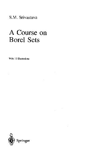 A Course on Borel Sets