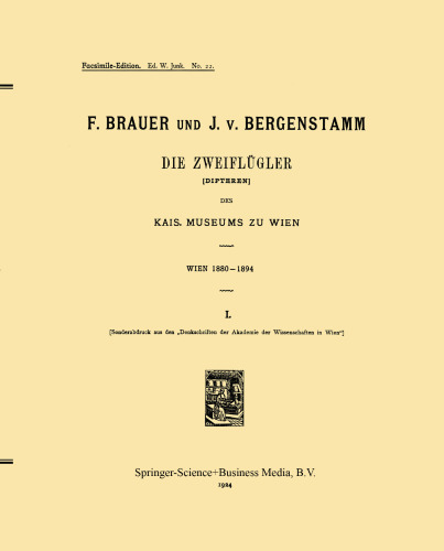 Die Zweiflügler (Dipteren) des Kais. Museums zu Wien