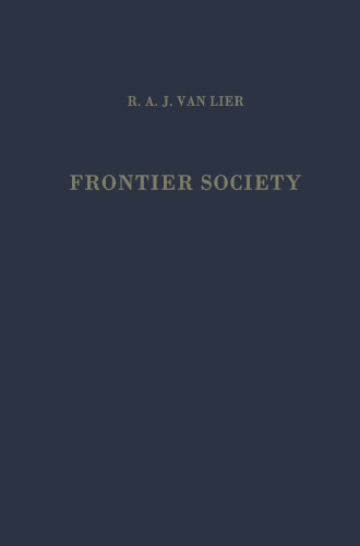 Frontier Society: A Social Analysis of the History of Surinam