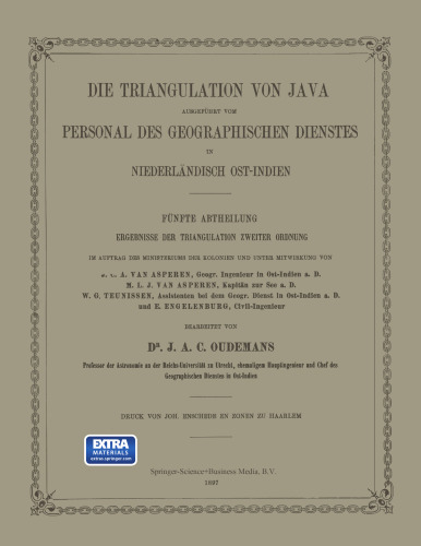 Die Triangulation von Java Ausgeführt vom Personal des Geographischen Dienstes in Niederländisch Ost-Indien