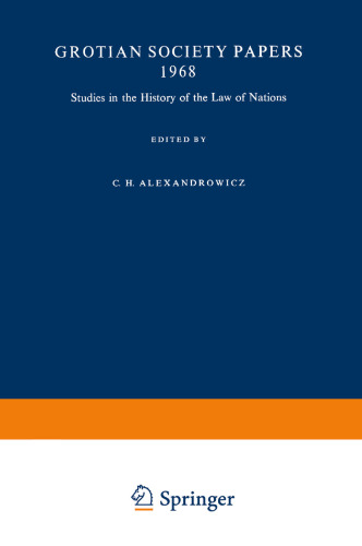 Studies in the History of the Law of Nations