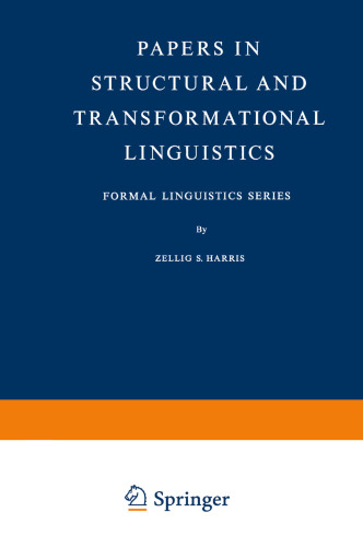 Papers in Structural and Transformational Linguistics