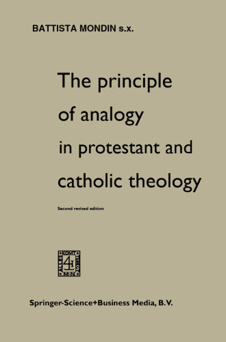The Principle of Analogy in Protestant and Catholic Theology