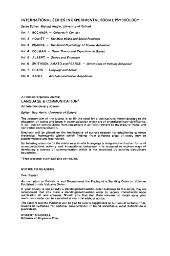 Attitudes & Social Adaptation. A Person Situation Interaction Approach