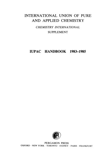 Chemistry International. The News Magazine of the International Union of Pure and Applied Chemistry (IUPAC)