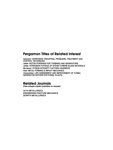 Titanium Steam Turbine Blading. Workshop Proceedings Palo Alto, California, 9–10 November 1988