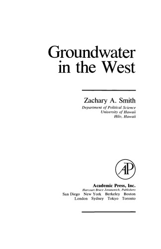 Groundwater in the West