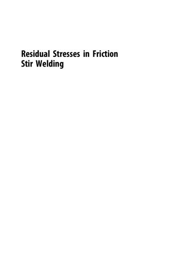 Residual Stresses in Friction Stir Welding