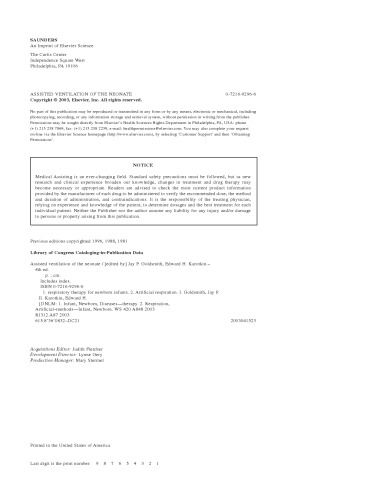 Assisted Ventilation of the Neonate