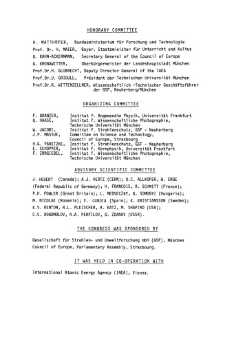 Solid State Nuclear Track Detectors. Proceedings of the 9th International Conference, Neuherberg/München, 30th September–6th October 1976