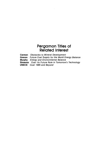 Ecology and Coal Resource Development. Based on the International Congress for Energy and the Ecosystem Held at the University of North Dakota, Grand Forks, North Dakota, 12–16 June 1978