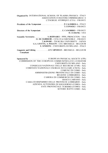 Heating in Toroidal Plasmas. Proceedings of the 2nd Joint Grenoble–Varenna International Symposium, Como, Italy, 3–12 September 1980