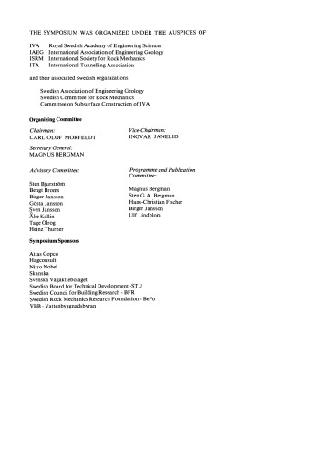 Storage in Excavated Rock Caverns: Rockstore 77. Proceedings of the First International Symposium, Stockholm, 5–8 September 1977