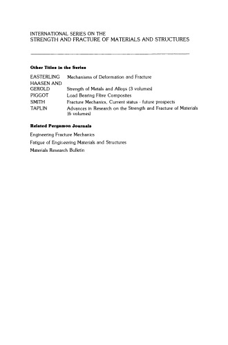 Mechanical Behaviour of Materials. Proceedings of the Third International Conference Held in Cambridge, England, 20–24 August 1979