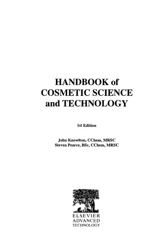 Handbook of Cosmetic Science & Technology