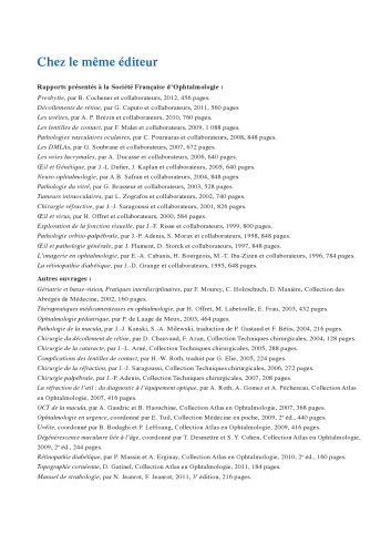 Strabisme. Rapport SFO 2013