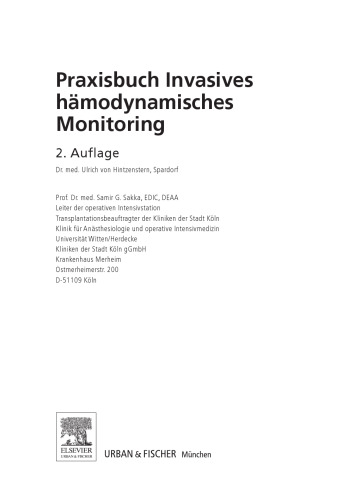 Hämodynamisches Monitoring