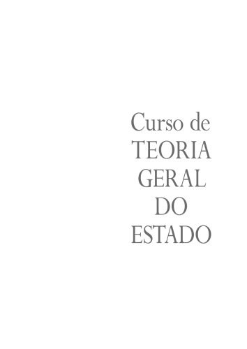 Curso De Teoria Geral Do Estado