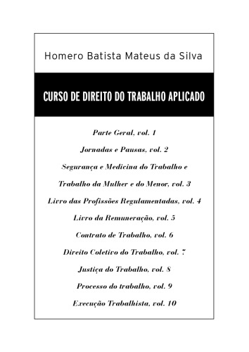 Contrato De Trabalho. Curso De Direito Do Trabalho Aplicado