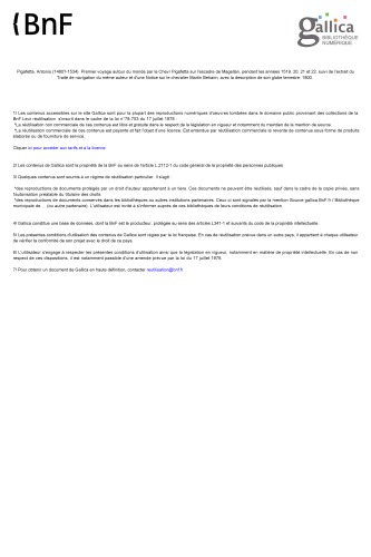 Le Journal de Antonio Pigafetta