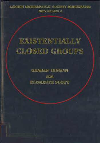 Existentially Closed Groups