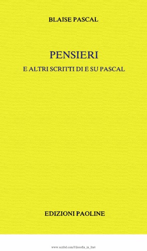 Pensieri e altri scritti di e su Pascal