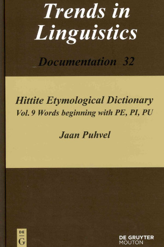 Hittite Etymological Dictionary: Words beginning with Pe, PI, PU