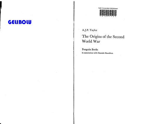 The Origins of the Second World War