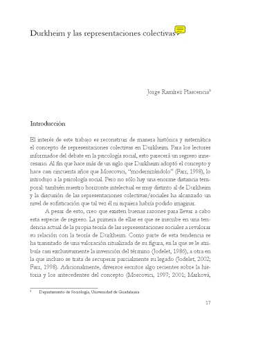 Durkheim y las representaciones colectivas