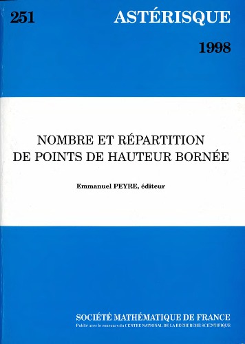 Nombre et répartition de points de hauteur bornée