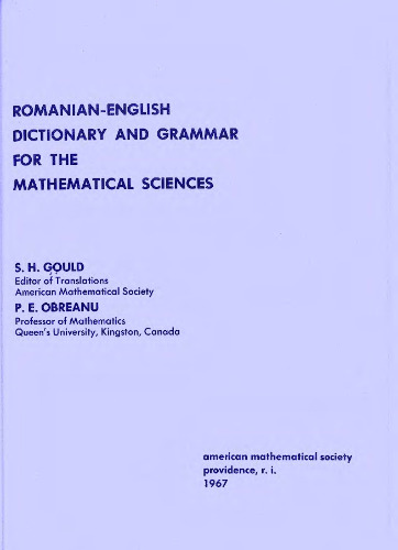 Romanian-English Dictionary and Grammar for the Mathematical Sciences